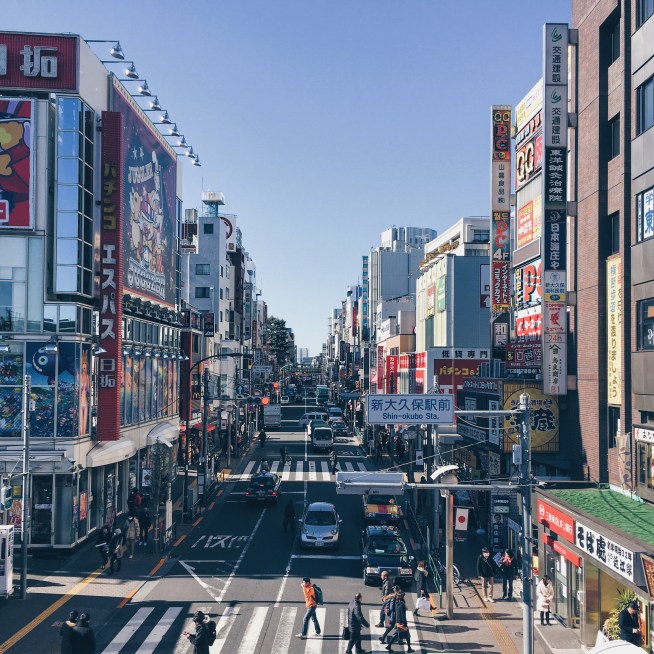 Tokyo streetscape, Shin-okubo.